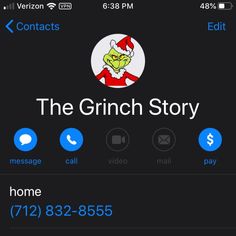 the grinch story app on an iphone