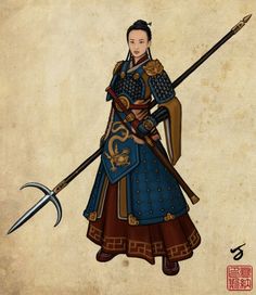 Warriors | Weapons and Warfare Ancient Chinese Warrior Art, Chinese Warrior Outfit, Chinese Female Warrior, Chinese Spear, China Warrior, Fu Hao, Soldier Outfit, Chinese Armour, Chinese Armor