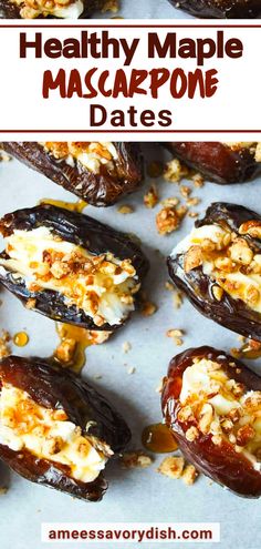 healthy maple mascarpone dates are an easy and delicious appetizer