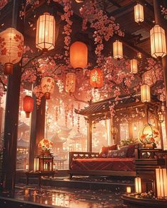 Cherry Blossom Theme, Design Your Own Home, Magic Design, Anime Room, Aesthetic Japan, Chinese Architecture, Cool Wallpapers Art, Background Pictures, Aesthetic Design