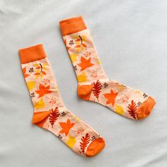 Fall Foliage Orange Socks Brand New Without Tags, Never Used Women's One Size Fits Most #Fall #Autumn #Leaf #Autumninal #Season Orange Socks, Autumn Leaf, Fall Accessories, Fall Foliage, Fall Autumn, Dream Wardrobe, Color Orange, Hosiery, Socks