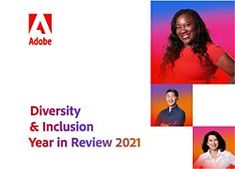 an advertisement for adore's diversity and inclusion year in review