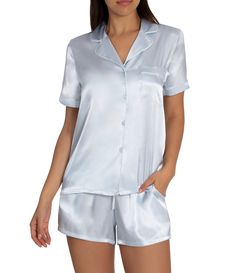 Shop for In Bloom by Jonquil Solid Satin Shorty Pajama Set at Dillard's. Visit Dillard's to find clothing, accessories, shoes, cosmetics & more. The Style of Your Life. In Bloom By Jonquil, Lace Chemise, Satin Pyjama Set, Satin Pajamas, Elastic Waist Shorts, Sheer Chiffon, Fashion Event, Chiffon Lace, Dillard's