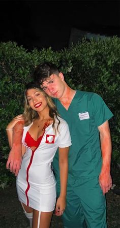 Halloween costume, couple Halloween costumes, couple Halloween costume ideas, Doctor and nurse Halloween costume couple Couples Party Costumes, Couple Costumes Trendy, Holloween Costume Ideas Couple Cute, Iconic Couples Costumes, Couples Costume Ideas, Halloween Duo, Cute Couples Costumes, Nurse Halloween Costume, Halloween Fits