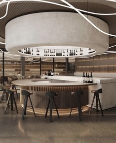 an artistic rendering of a bar with stools