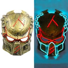 PRICES MAY VARY. Include ┅ Put on this cool glowing warrior mask and become the coolest member of Halloween. Material ┅ Predator mask is made of plastic material,we use pressure plastic mold making, all processes no excess glue.Overall feel fine,easy to carry. Design ┅ The back of predator mask has elastic strap,it can be adjusted by your head circumference.Good breathability to wear,one size fit for most adults and teens. Occasions ┅ Wear this predator led mask,perfect for Halloween,Christamas, Warrior Mask, Horror Props, Predator Helmet, Led Mask, Halloween Costume Accessories, Mask Party, Plastic Molds, Mold Making, Head Circumference