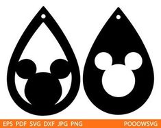 mickey mouse ears in water drop svg cut file for cricut and silhouette