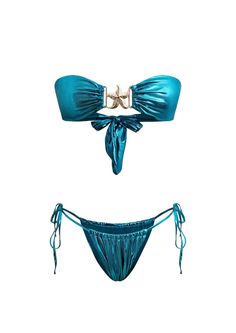 Metallic bikini Summer Beach Vacation Outfits, Starfish Decor, Backless Swimwear, Fabric Glitter, Beach Vacation Outfits, Jeans Outfit Summer, Crop Top Dress, Summer Swim Suits, Cute Swimsuits