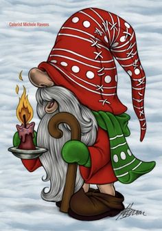 an image of a gnome with a candle in his hand