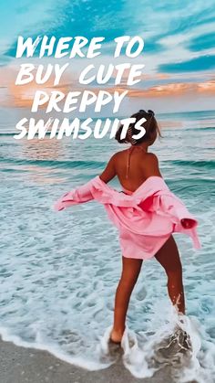 Beach Aesthetic Bathing Suit, Cute Preppy Bikinis, Beachy Bathing Suits, Cute Affordable Swimwear, Cute Bathing Suits Aesthetic Modest, Where To Buy Swimsuits For Teens, Where To Get Swimsuits For Teens