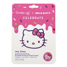 LF BEAUTY BEAUTY Me Time! Youth-Promoting Sheet Mask The Crème Shop, Hello Kitty Shop, Lip Patch, Hello Kitty Gifts, Creme Shop, Glass Nail File, Face Sheet Mask, Hello Kit, Hello Kitty Halloween