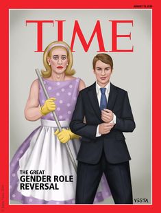 the cover of time magazine shows a man and woman in formal wear