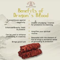 the benefits of dragon's blood are shown in this advert for an article