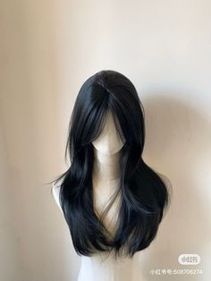 Hairstyles Kpop Female, Haircuts For Asians, Hair Cuts For Long Hair With Bangs, 1b Hairstyles, Layered Haircut For Long Hair, Mannequin Hair, 1b Hair