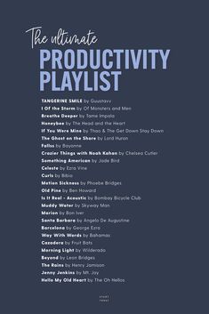 the ultimate product playlist for an upcoming album, featuring various music tracks and titles