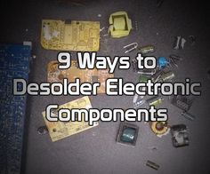 there are many electronic components on the floor