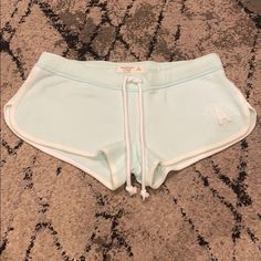 A Pair Of Light Teal Shorts With The Abercrombie & Fitch Logo On The Down Left Side. Never Worn And Still Has The Tag On. Fem Fem, Vintage Abercrombie, Teal Shorts, Cute Sleepwear, Abercrombie And Fitch Shorts, Clothing Staples, Cute Lazy Day Outfits, Lazy Day Outfits, Light Teal