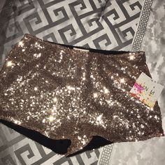 Super Kute Sequenced Rose Gold Short Shorts! Rose Gold, Gold Sequin Shorts, Gold Shorts, Sequin Shorts, Under Dress, Gold Sequin, Short Shorts, Sequin, Cute Outfits