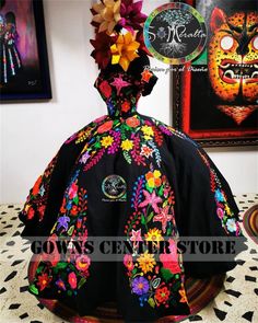 Embroidery Flowers Black Off The Shoulder Quinceanera Dresses Mexican Traditional Birthday Prom Party Dress Ball Gown Sweet 15 - AliExpress Mexican 15 Dresses, Quince Dresses Mexican