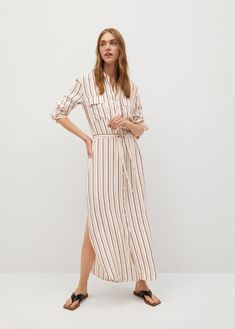 Loose Shirt Dress, Pakistani Dresses Casual, Mango Outlet, Striped Shirt Dress, Long Jumpsuits, Pakistani Dresses, Hijab Fashion, Striped Shirt, Latest Fashion Trends