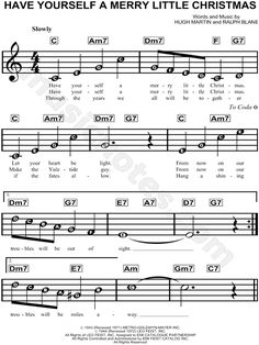 have yourself merry little christmas sheet music