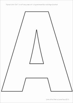 a is for an alphabet coloring page with the letter a in it's center