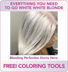 #whiteblonde #platinumblonde #blondehair #uglyducklingcolor #hairgoals #hairtrend Pearl Blonde Hair Color, Pearl Blonde Hair, White Hair Toner, Toner For Blonde Hair, Ice Blonde Hair, Beige Blond, Brassy Hair