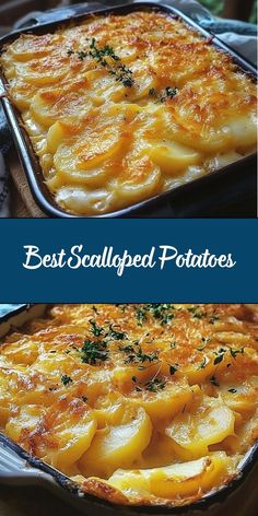 These Scalloped Potatoes are creamy, cheesy, and perfectly seasoned, making them the ultimate comfort food side dish. Thinly sliced potatoes are layered with a rich, garlicky cream sauce and baked to golden perfection. Perfect for holidays, family dinners, or any special occasion! Baked Scalloped Potatoes, Dinner Side Dish Recipes, Potato Sauce, Creamy Scalloped Potatoes