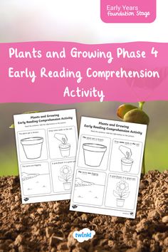 Provide opportunities for children to develop their reading comprehension skills with this lovely Plants and Growing Phase 4 Early Reading Comprehension Activity. This reading comprehension contains four simple sentences linked to plants and growing that are decodable for children who are beginning to work within Phase 4 phonics. Comprehension Skills, Reading Comprehension Skills, Phase 4, Early Reading, Reading Comprehension Activities