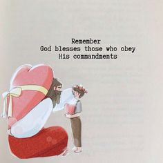 an image of a man holding a woman's hand with the caption, remember god releases those who obey his commandments