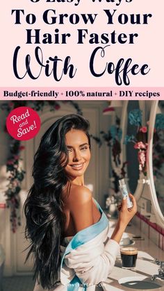 Coffee For Hair, Diy Hair Remedies, Easy Diy Hair, Hair Growth Mask Diy, Hair Growth Oil Recipe, Diy Hair Growth, Grow Your Hair Faster, Natural Hair Growth Remedies, Coffee Hair