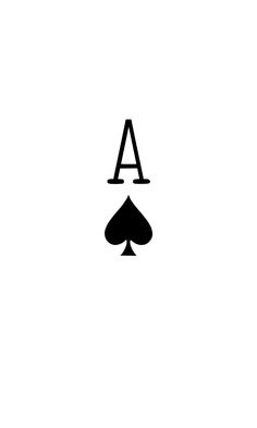 an ace playing card with the letter a in it's middle and bottom corner