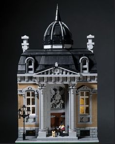 a lego model of a building with a dome on top