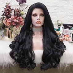 PRICES MAY VARY. 💗【Classic Black Wig】 Long synthetic hair with beautiful body waves, full and natural looking soft silk touching hair 150% high density minimal sheds or knots. IMSTYLE uses the highest quality heat-resistant synthetic fibers to make wigs, which are soft to the touch and have a real appearance 💚【Comfortable & Adjustable】 Adjustable and breathable wig cap circumference 22.75 Inches with 2 adjustable straps and 3 hair collection combs inside, you can adjust it to fit your size, na Full Lace Front Wigs, Jet Black Hair, Wavy Style, Classic Hairstyles, Wig Stand, Red Wigs, Wig Caps, Black Wig, Brown Wig