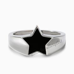 Astronomy Ring, 925 Sterling Silver Women Ring, Silver Star Women Ring, Women Star Enamel Ring, Dainty Ring, Chunky Star Ring Christmas Gift 925 Sterling Silver Star Ring With Black Enamel Ring Item Details Handmade item Materials: 925 Sterling Silver Adjustable:- No Raw stone: No Band color: Silver Stamp :- 925 This ring 925 Sterling Silver features a beautiful  Ring . Astronomy Ring, Silver Star Ring, Star Rings, Zierlicher Ring, Chunky Rings, Enamel Ring, Star Ring, Women Ring, Ring Dainty