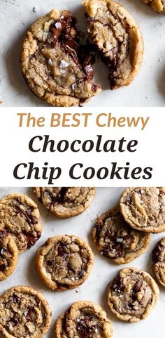 the best chewy chocolate chip cookies are made with only 3 ingredients and ready to be eaten