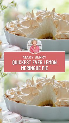 Mary Berry Quickest Ever Lemon Meringue Pie Lemon Meringue Desserts, Mary Berry Lemon Meringue Pie, Great British Bake Off Recipes, Easy Lemon Meringue Pie Recipe, Easy Lemon Meringue Pie, Mary Berry Desserts, Mary Berry Recipes, Mary Berry Cooks, Lemon Meringue Pie Easy