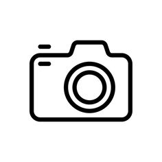 a black and white photo camera icon