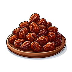 a plate full of almonds on a white background