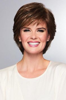 Brand: GaborType of Hair: SyntheticHead Size: AverageApprox. Weight: 2.8 ozApprox. Hair Length: Front-4.25", Crown-4.25", Sides-4.25", Back-4.25", Nape-3.5" Color(s) Shown on Model(s): Medium Brown Description: With loose layers and tapered ends, 'Joy' is the quintessentialcropped shag. Features include a sculpted nape, an eyelash bangand stylish sides to frame the face. A firm shake and a bit of fingerstyling is all that’s needed to have this looking great. Special Features:'Open wefted top for Gabor Wigs, Top Wig, Medium Blonde, Brown To Blonde, Short Hair With Layers, Hair Fibers, Different Hairstyles, Short Hair Cuts For Women, Layered Hair