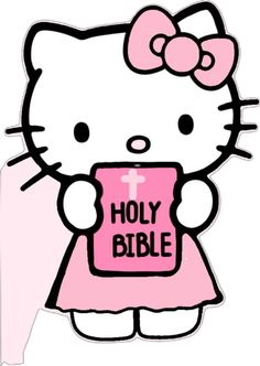 Ipad Wallpaper Jesus, Pink Bible, Melody Wallpaper, Kitty Pfp, Hello Kitty Wallpaper Hd, Pink Wallpaper Hello Kitty, Images Hello Kitty, Cute Bibles, Christian Quotes Wallpaper