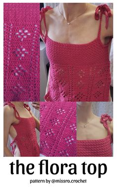 crochet top pattern for the flora top