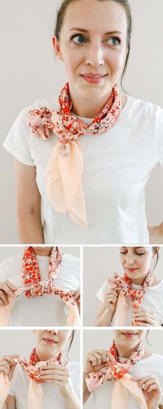 Single Side Bow | 19 Ways to Tie a Scarf Power Clashing, Scarf Tips, Sequins Diy, Find Your Style Fashion