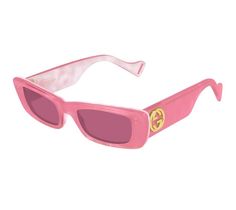 Red Lens Sunglasses, Luxury Pink Retro Sunglasses, Gucci Luxury Pink Sunglasses, Gucci Pink Tinted Sunglasses, Designer Pink Tinted Sunglasses, Luxury Pink Glass Sunglasses