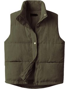 PRICES MAY VARY. Corduroy puffer vest for women, sleeveless stand collar padded vest for women, zip up snap button up puffer waistcoat for women, puffer jackets vest womens, black puffer vest, brown padded gilet, Great Birthday and Christmas gift for your friends and family The sleeveless puffer outwear suit for any occasion, daily wear, work, school, shopping, outdoor, dating, party, weekend, hiking, jogging, gatherings and vacation, Perfect match it with tee shirts, hoodies, sweater, leggings, Sleeveless Outerwear With Button Closure, Sleeveless Solid Outerwear With Button Closure, Fitted Khaki Vest For Winter, Cotton Puffer Vest, Sleeveless Cotton Puffer Outerwear, Trendy Winter Vest With Button Closure, Trendy Winter Vest With Buttons, Puffer Vest Brown, Womens Black Puffer Vest