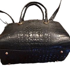 Large Faux Leather ( Alligator Embossed ) Doctors Bag Optional Crossbody Strap Never Used Perfect Inside And Out Doctors Bag, Doctor Bag, Handbag Black, Black Handbags, Crossbody Strap, Large Bags, Emboss, Large Black, Alligator