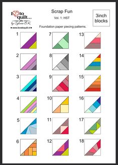 the color scheme for scrap fun quilts