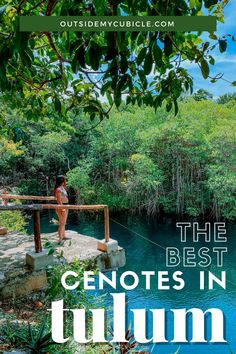 the best cenotes in tulum, mexico with text overlaying it