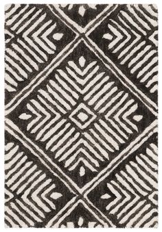 Safavieh Cambridge CAM402 Hand Tufted Rug Charcoal Color Palette, Modern Wool Rugs, Charcoal Rug, Medallion Rug, Geometric Area Rug, Accent Rugs, White Area Rug, Geometric Rug, Tile Patterns