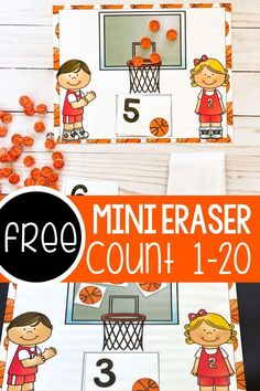 this free printable mini erase counting game is perfect for kids to practice numbers